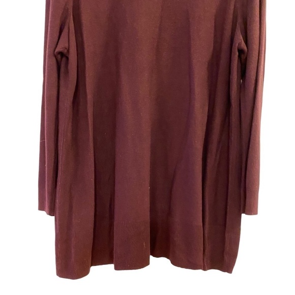 Eileen Fisher Turtleneck Maroon Tencel Silk Blend Sweater Tunic Women’s Size 2X - Picture 3 of 9